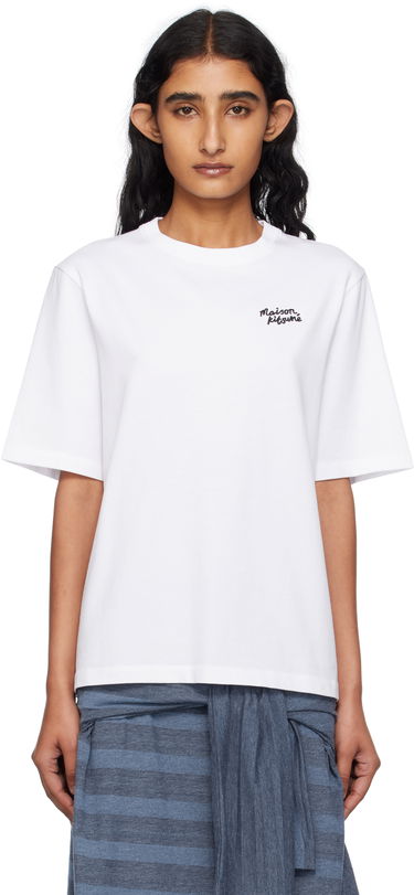 Tričko MAISON KITSUNÉ Maison Kitsuné Handwriting Comfort T-Shirt Biela | PW00114KJ0119, 0