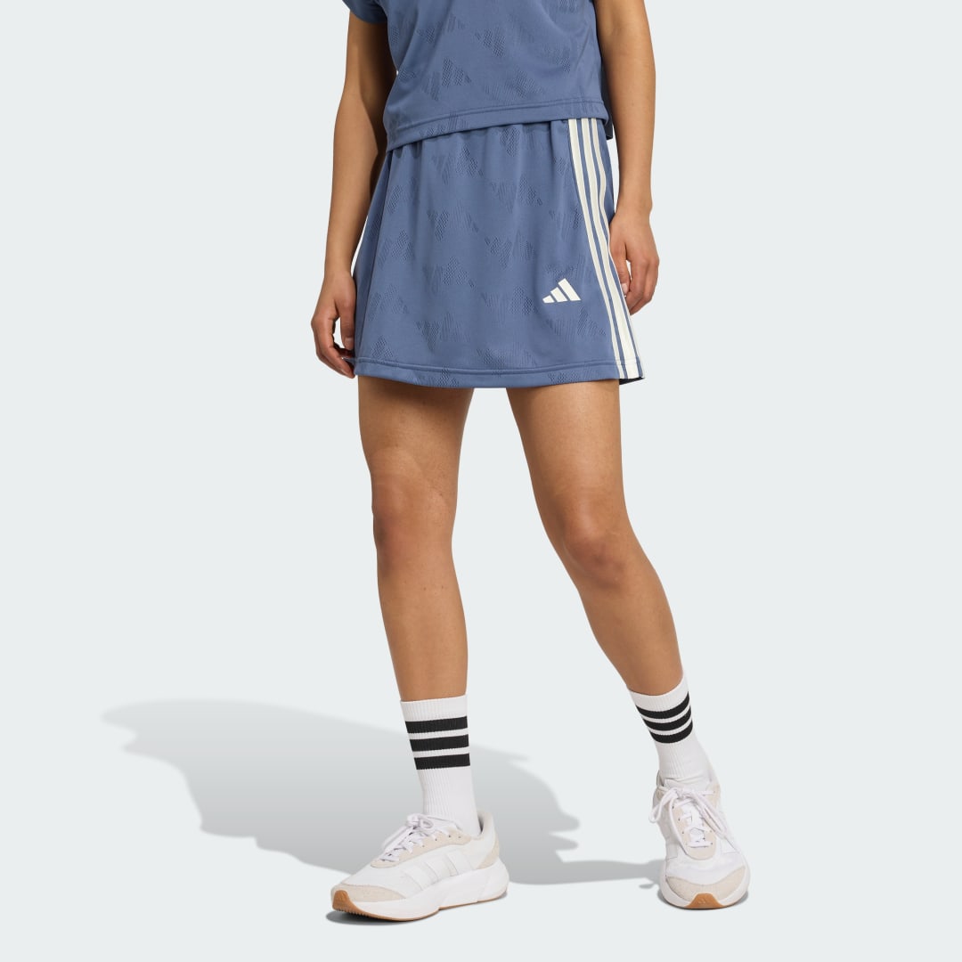 Sukňa adidas Performance Stadium 3-Stripes Tennis Inspired Jacquard Skort Modrá | JV5632, 0