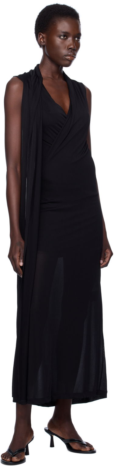 Šaty TOTEME TOTEME Overlapped Scarf Maxi Dress Čierna | 253-WRD0235-FB0266, 3