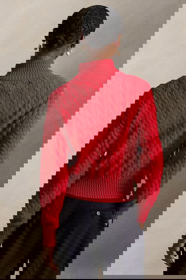 Sveter Polo by Ralph Lauren Polo Ralph Lauren Cable-Knit Quarter-Zip Sweater Biela | 211963467, 4