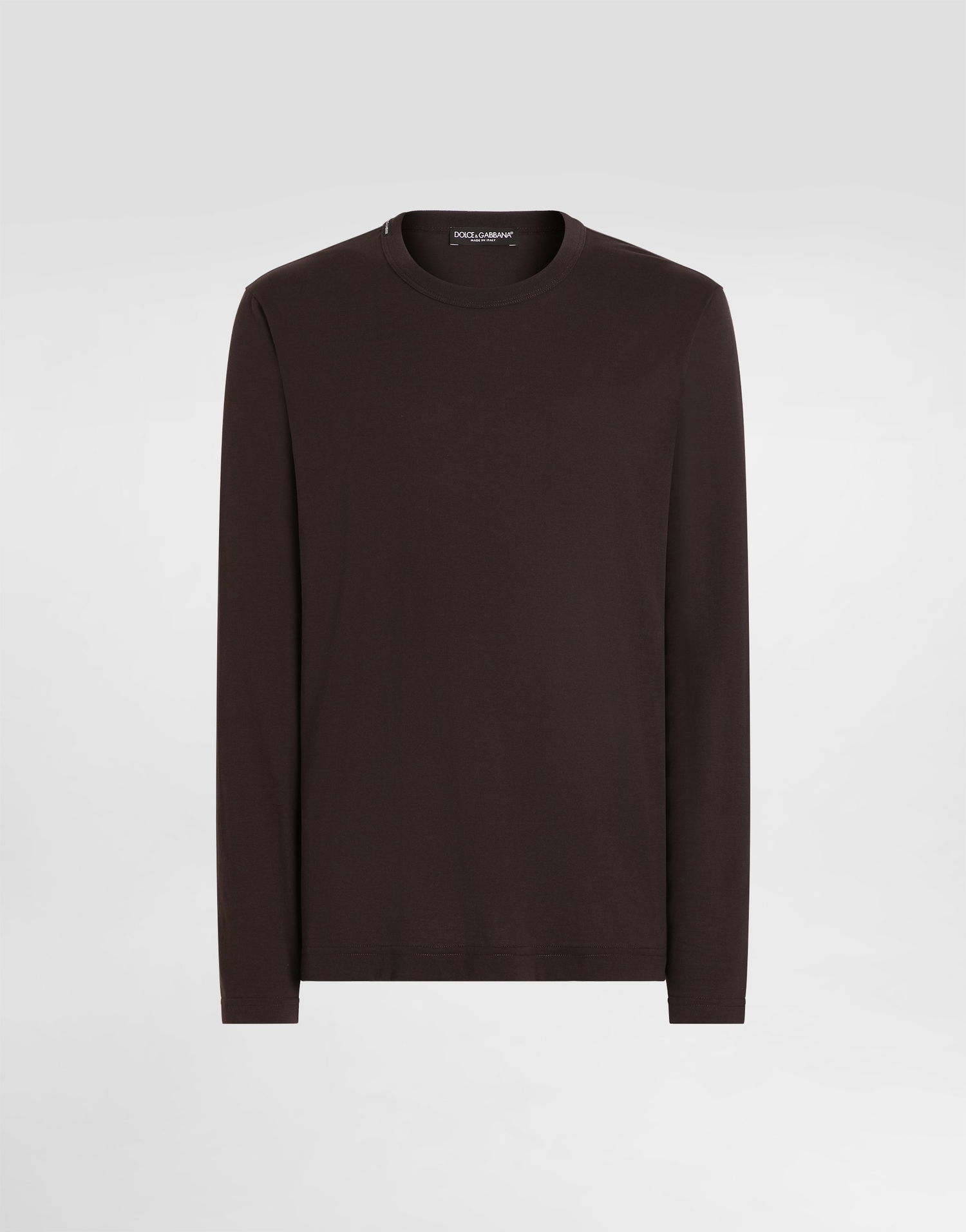 Tričko Dolce & Gabbana Cotton Long-Sleeve T-Shirt Hnedá | G8PV0TFU7EQM0682, 0