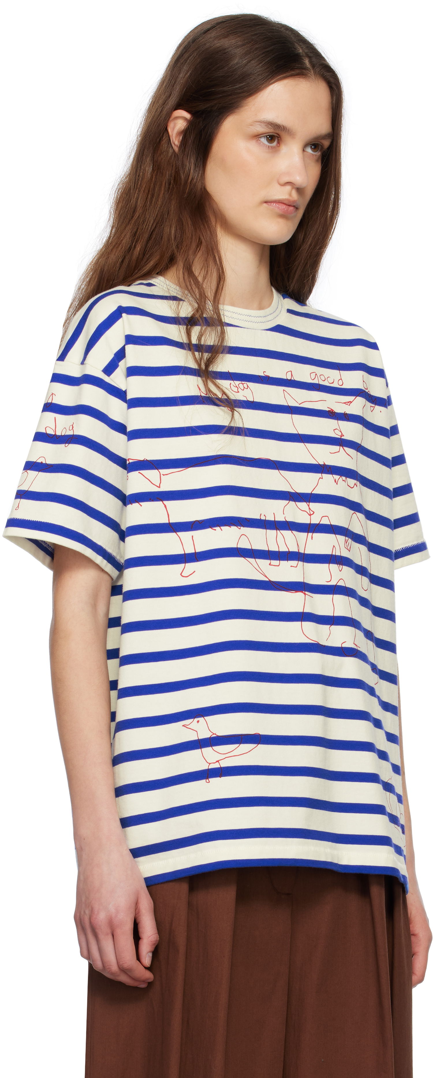 Tričko Bode Bode Margate Striped T-Shirt Biela | MRS25CS003, 1