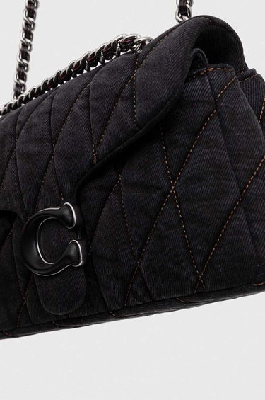 Kabelka Coach Coach Quilted Denim Shoulder Bag Čierna | CR704, 3