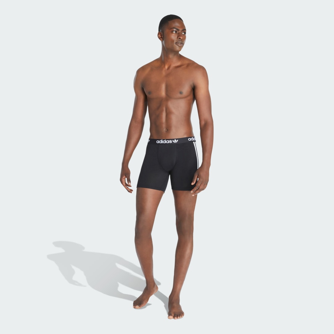 Comfort Flex Cotton Boxer Briefs With Three Stripes