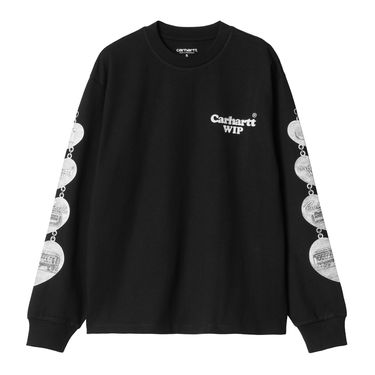 Tričko Carhartt WIP WIP Hartt Chain Long Sleeve T-Shirt Čierna | I034704_8, 0