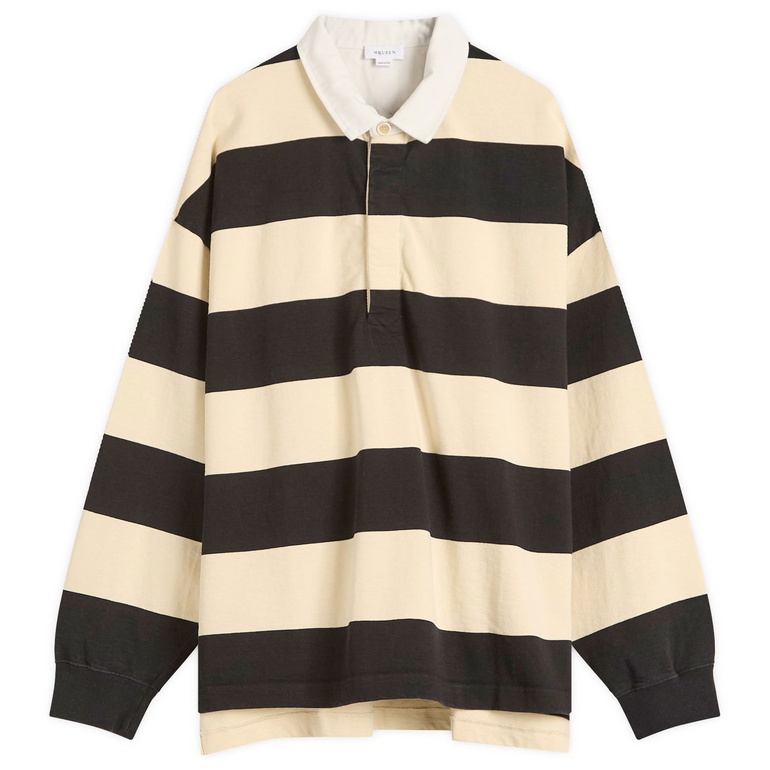 Polo tričko Alexander McQueen Alexander McQueen Oversized Striped Rugby Shirt, Size Large Rôznofarebný | 809764-QXABW-1080, 0