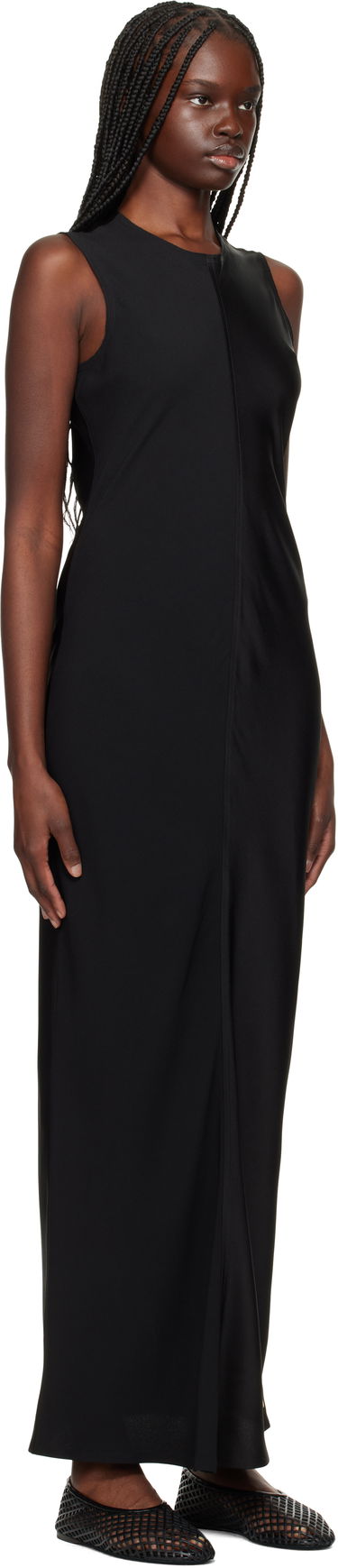 Šaty AMI AMI Paris Straight Maxi Dress Čierna | FDR366.AC0014, 1