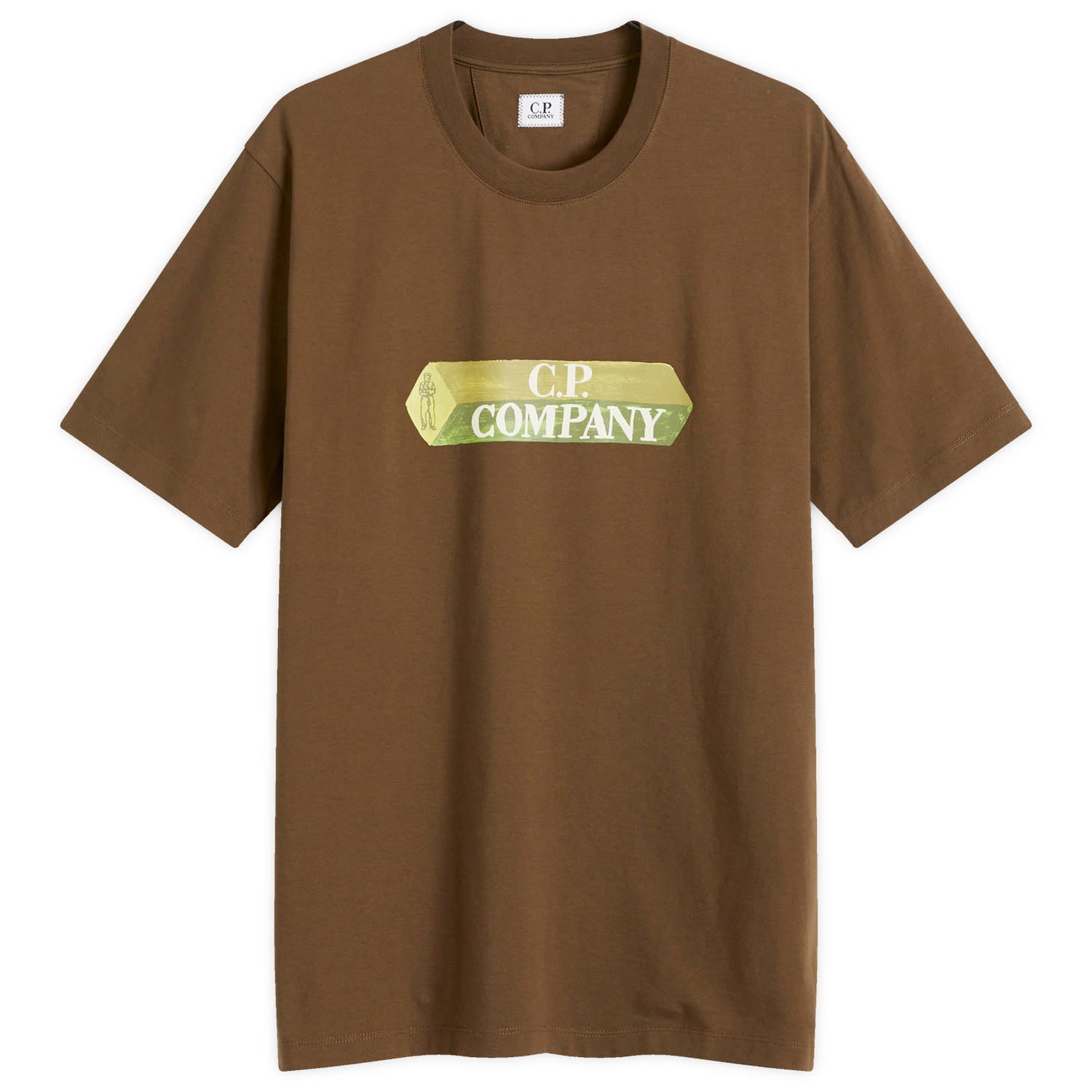 Tričko C.P. Company 3D Logo T-Shirt Zelené | 17CMTS166A-006586W-683, 0