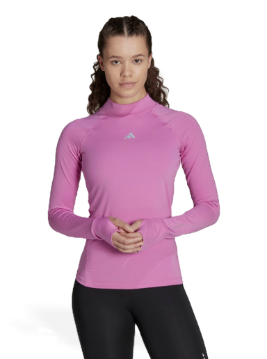 Tričko adidas Originals Techfit AEROREADY Warm Long Sleeve Ružová | HI3370