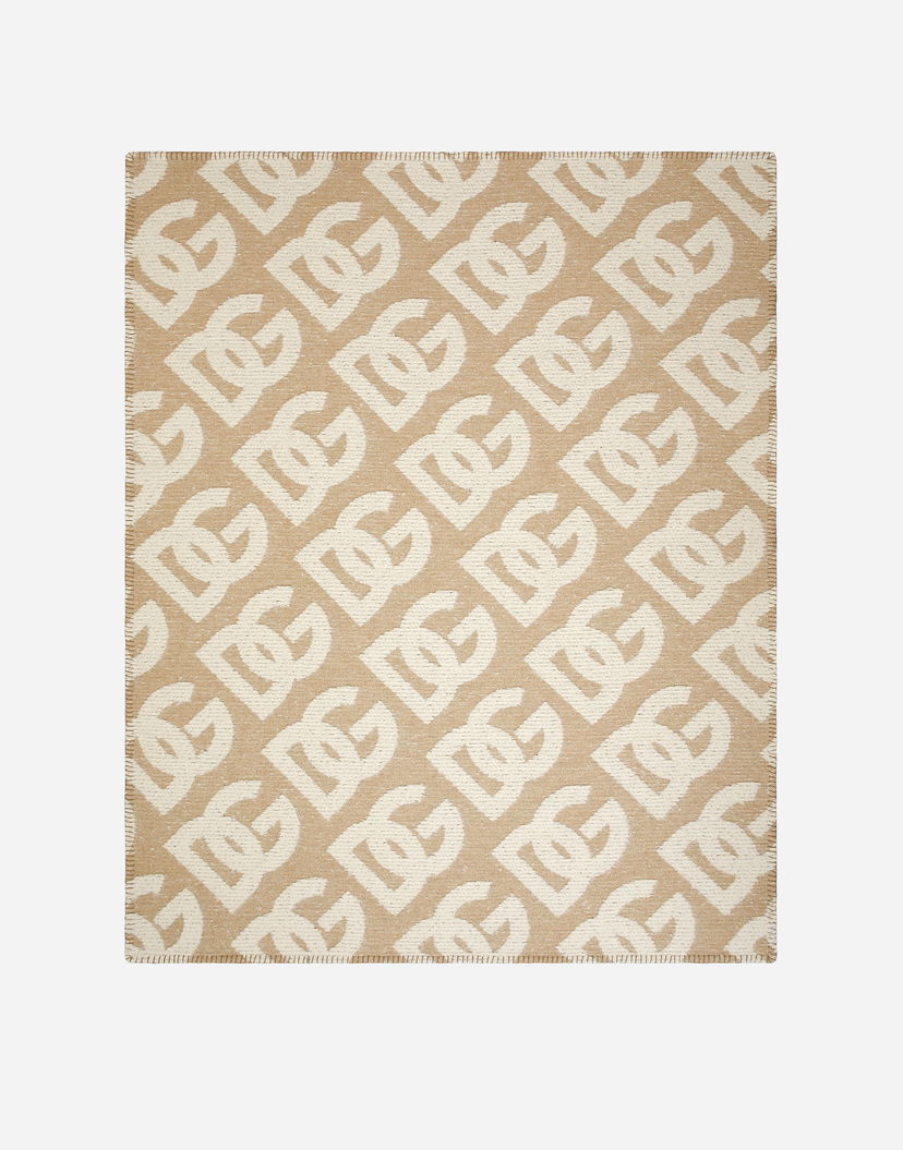 Home decor Dolce & Gabbana Wool, Silk, And Cashmere DG Monogram Blanket Béžová | TCE012TCAN1U0054