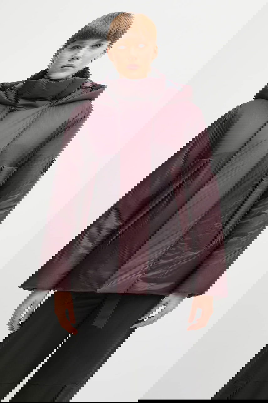 Prešívaná bunda Rains Torna Curve Winter Hooded Puffer Jacket Vínová | 17200.129, 0