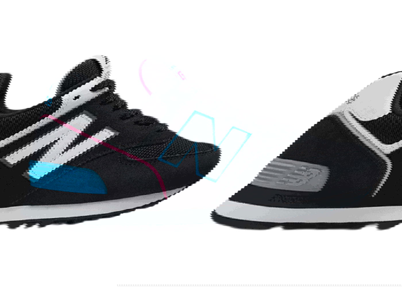 Tenisky a topánky New Balance 574 Black Vibrant Sky Pink Čierna | WL574CK2, 0
