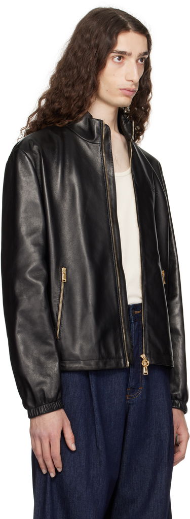 Bunda Versace Versace Plongé Leather Jacket Čierna | 1019606_1A14141, 1