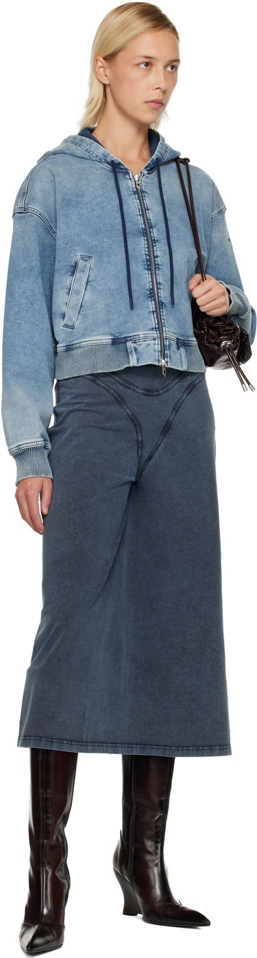 Mikina Diesel De-Giri-Crop Jogg Hoodie Modrá | A18241 09M32, 3