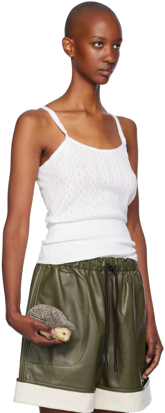 Tielko JW Anderson JW Anderson Pointelle Knit Tank Top Biela | KW1274-YN0389, 1