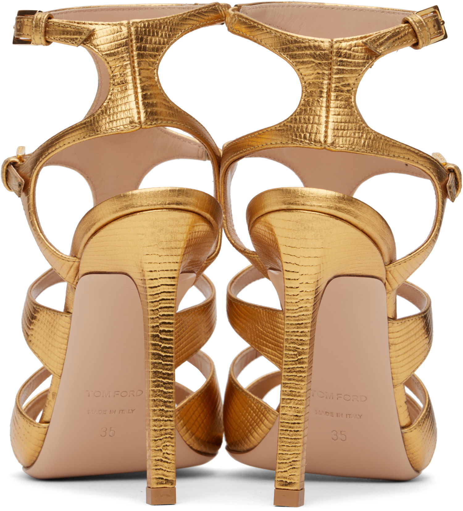 Starostlivosť o obuv Tom Ford TOM FORD Paradis Heeled Sandals Metalická | W3613-LCL232G, 1