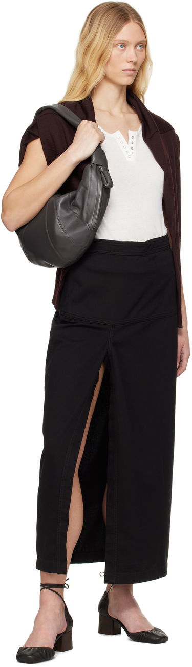 Sukňa LEMAIRE Lemaire Slit Midi Denim Skirt Čierna | SK1046 LD1028, 3