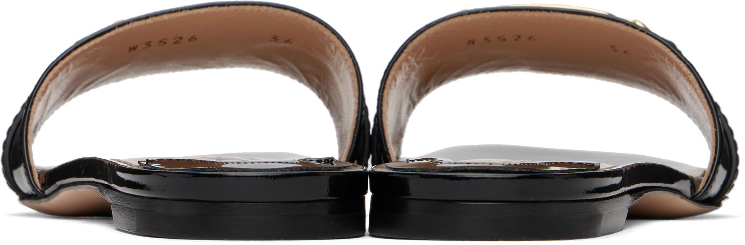 Doplnky Tom Ford TOM FORD Patent Leather Padlock Flat Sandals Čierna | W3526-LCL072G, 1