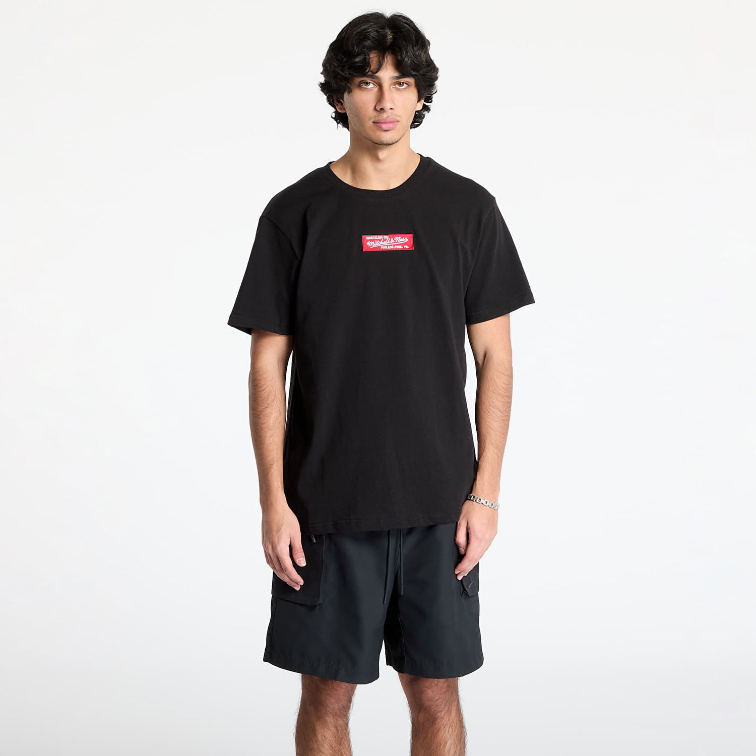 Tričko Mitchell & Ness Black Box Logo Graphic Tee Čierna | SSTE7826-MNNYYPPPBLCK, 0