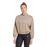 YGA ES Mock Neck Long Sleeve Gathered Hem Cover-Up