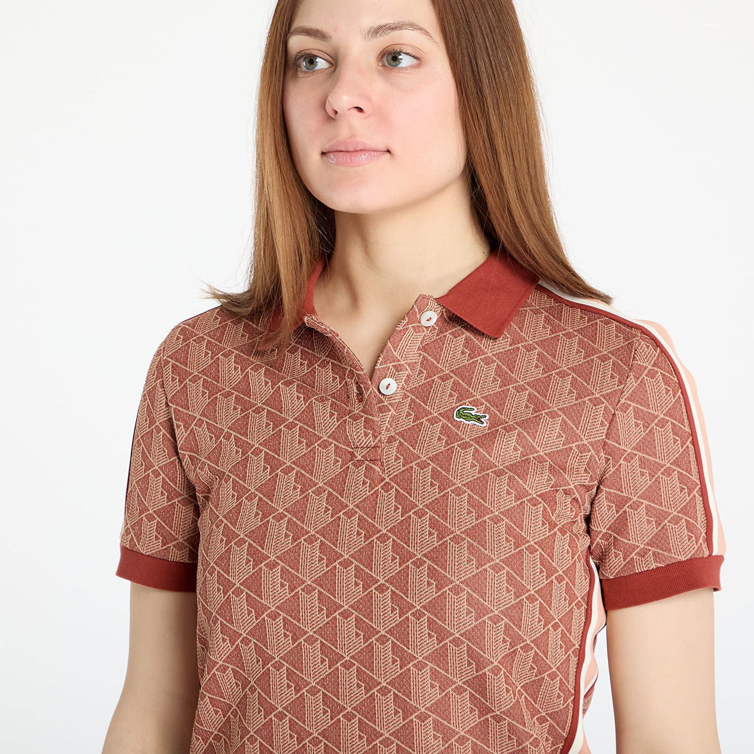 Šaty Lacoste LACOSTE Jacquard Polo Dress Červená | EF2655 GTI, 1