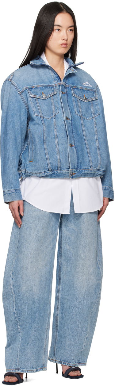 Bunda Alexander Wang Alexander Wang Regen Lightweight Denim Jacket Modrá | 4DC2252662, 3