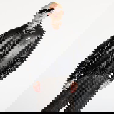 Bomber bunda MISBHV Faux Leather Puffer Bomber Jacket Black Čierna | 251M427, 0