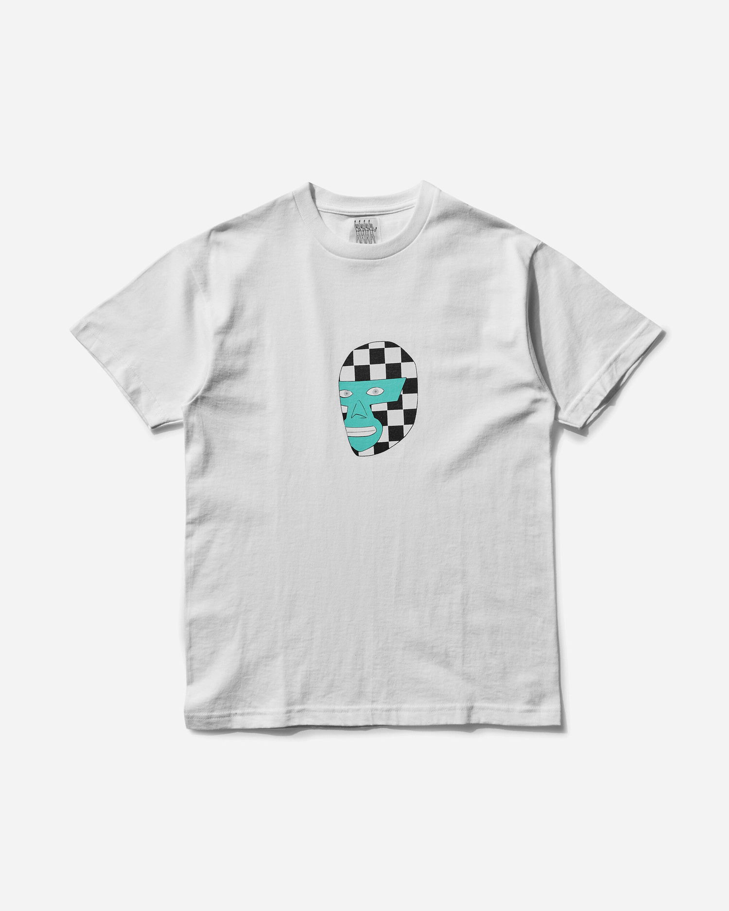 Tričko WACKO MARIA Checkered Mask Graphic T-Shirt Biela | 24FW-WMT-TEE03 WHITE, 1