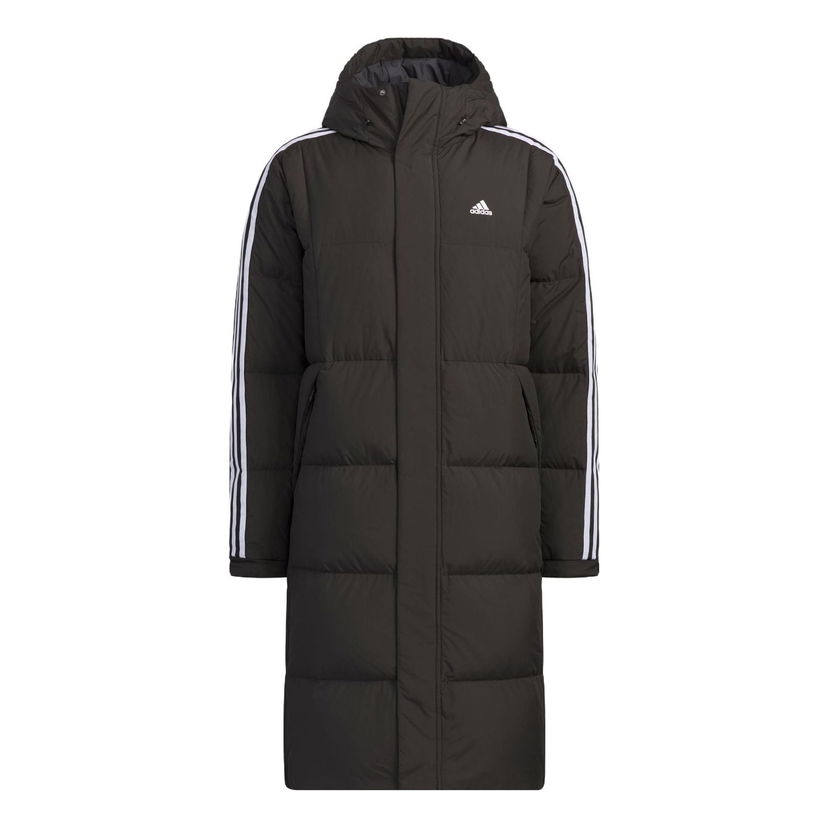 Prešívaná bunda adidas Originals 3-Stripes Long Down Jacket Čierna | IT8714