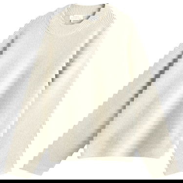 Sveter Studio Nicholson Studio Nicholson Voe Rib Crew Knit, Size Small Béžová | VOESNM-1292-NTL, 0