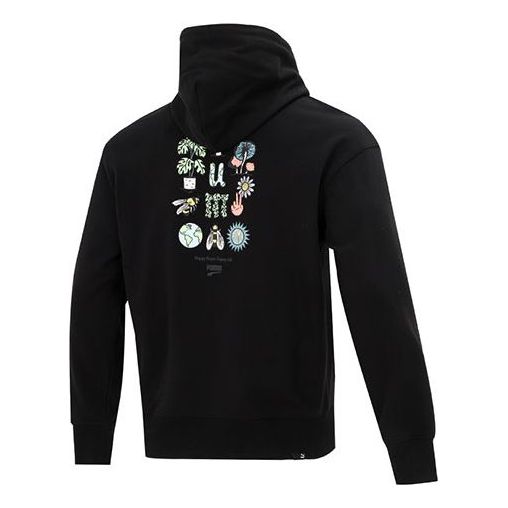 Mikina Puma Downtown Graphic Full Zip Hoodie Čierna | 535178-01