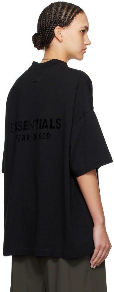 Tričko Fear of God Essentials V-Neck T-Shirt Čierna | 125SP244214F, 2