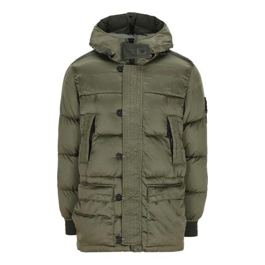 Prešívaná bunda Stone Island Split Hood Down Puffer Jacket Zelené | 751540821-V0055