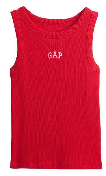 Tielko GAP Ribbed Logo Tank Top Červená | 771346-01, 4