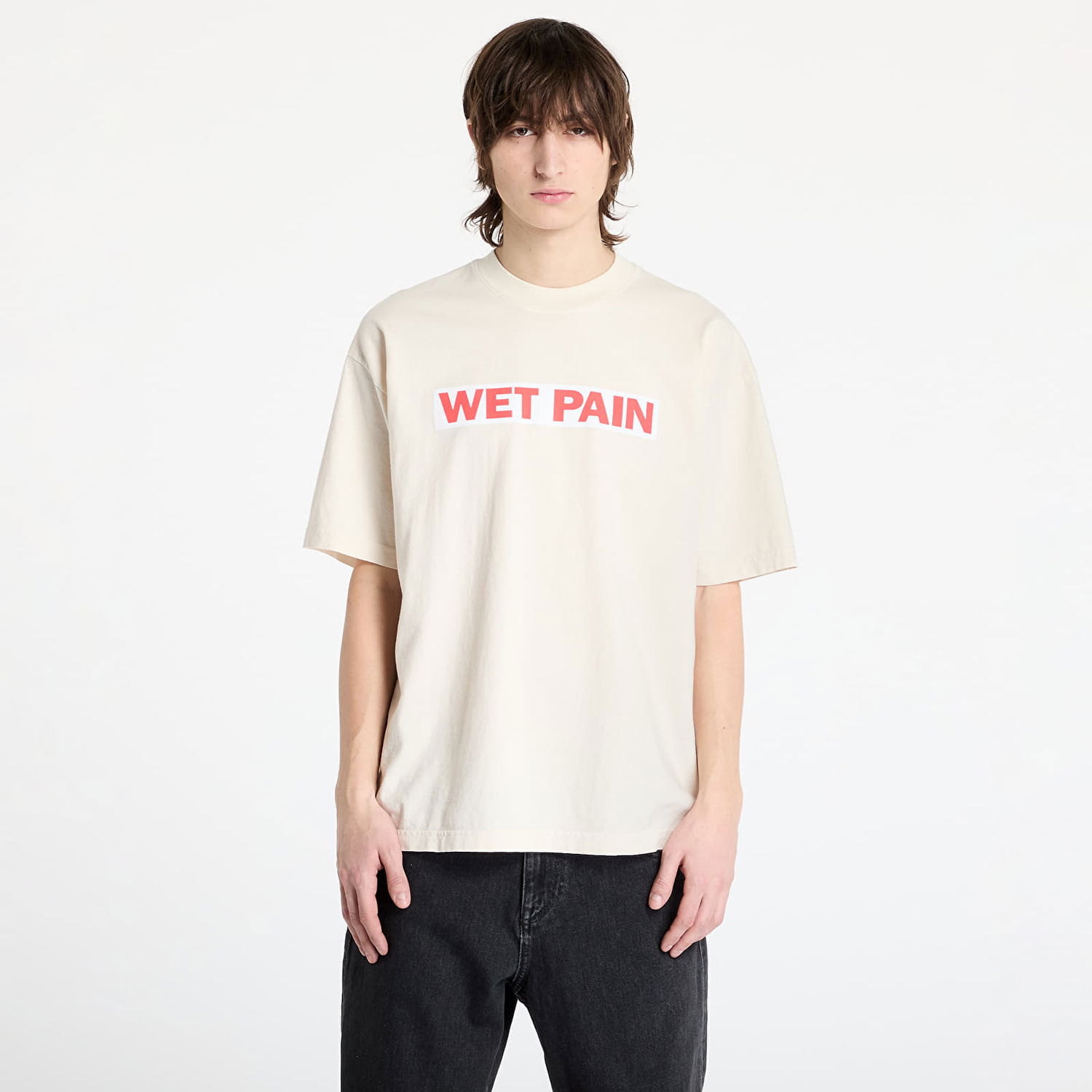 Tričko Pleasures PLEASURES Wet Pain T-Shirt Béžová | P25SP066 CREAM, 0