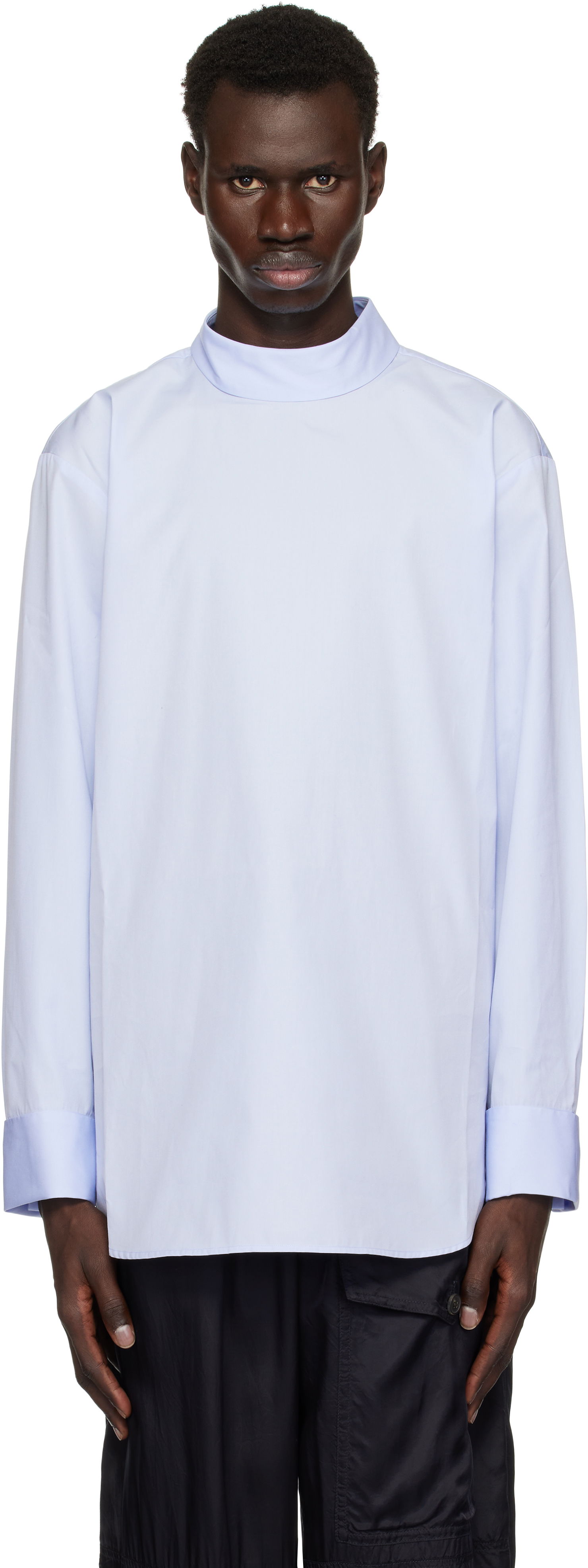 Košeľa Dries Van Noten Dries Van Noten Turtleneck Shirt Modrá | 251-020704-1466, 0