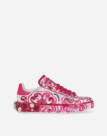 Tenisky a topánky Dolce & Gabbana Calfskin Portofino Ružová | CK1544AD466HE3OB, 0