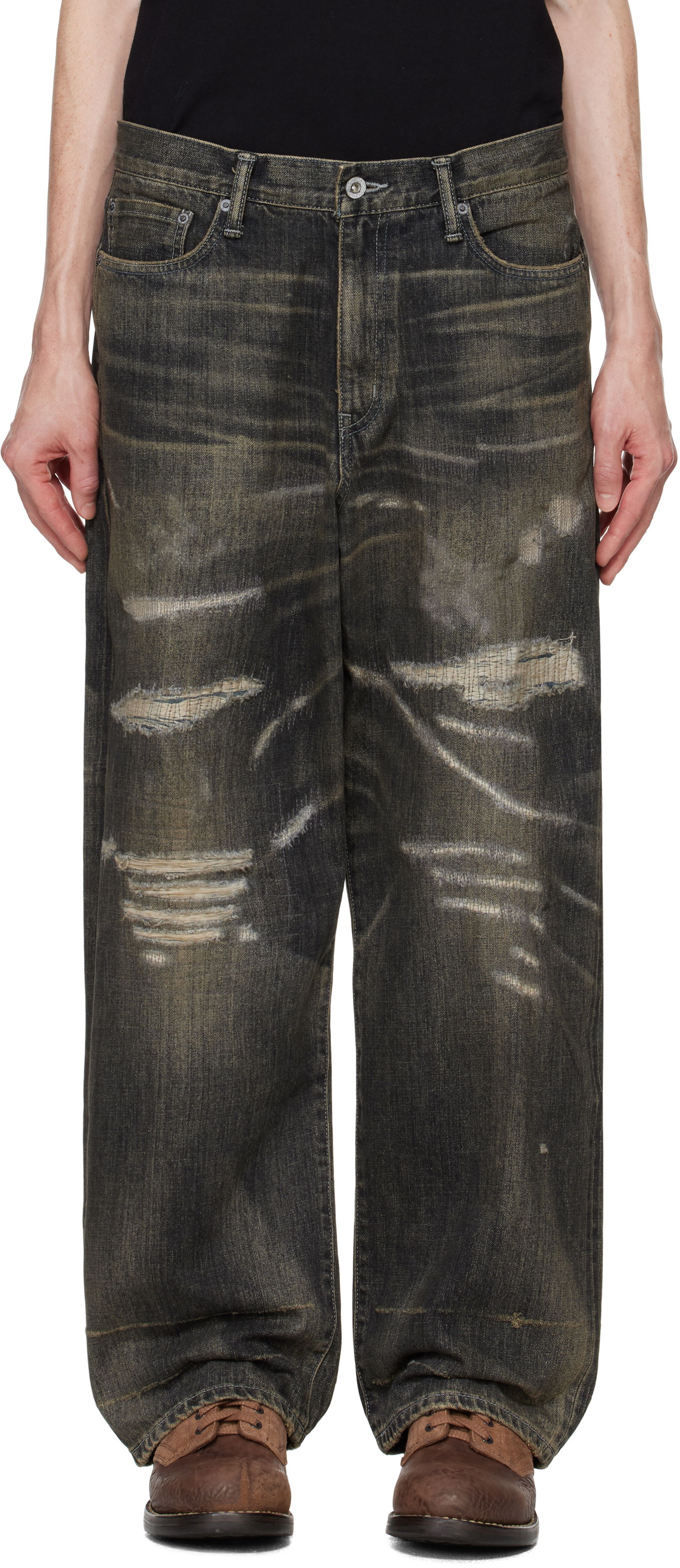 Džínsy Neighborhood Wide Jeans Čierna | 242XBNH-PTM07, 0