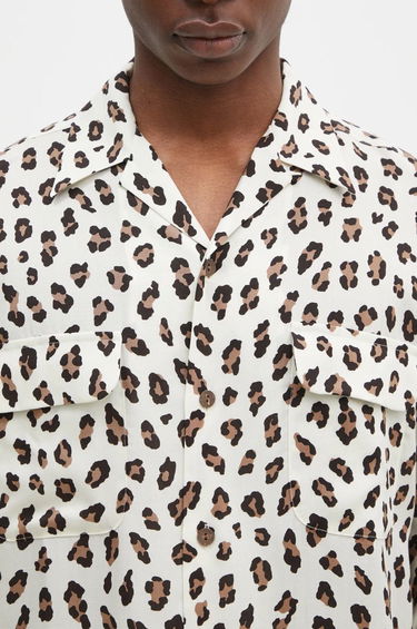 Košeľa WACKO MARIA Leopard Print Relaxed Fit Long Sleeve Shirt Biela | 24FW.WMS.HI02, 3