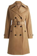 Double-Breasted Trench Coat with Belt