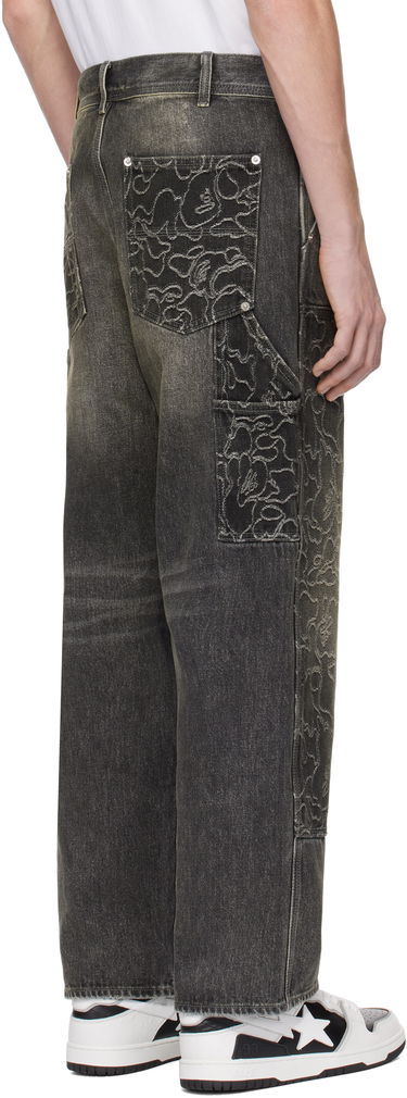 Džínsy BAPE Camo Patch Relaxed Fit Jeans Čierna | 001DPK801306M, 2