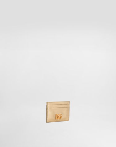 Peňaženka Dolce & Gabbana Laminated Calfskin Card Holder With DG Logo Metalická | BI0330AZ6488H945, 1
