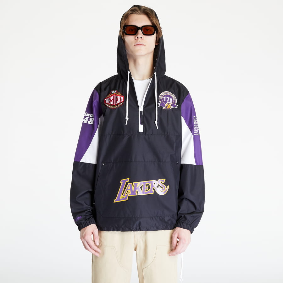 Vetrovka Mitchell & Ness Team Origins Pullover Anorak Čierna | OJPO5033-LALYYPPPBLCK, 0