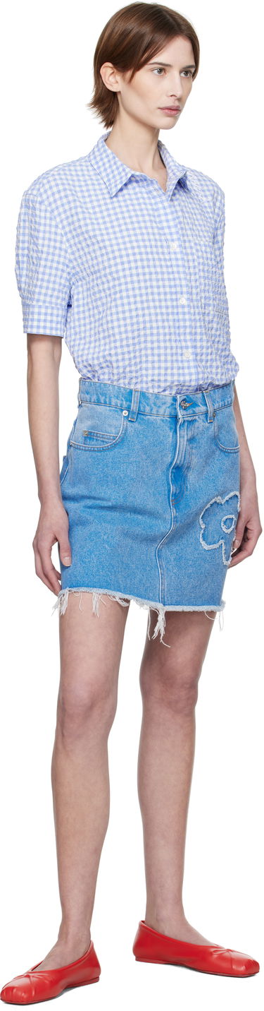 Sukňa Marni Marni Flared Denim Miniskirt Modrá | GOJD0457Q2 USCX34, 3
