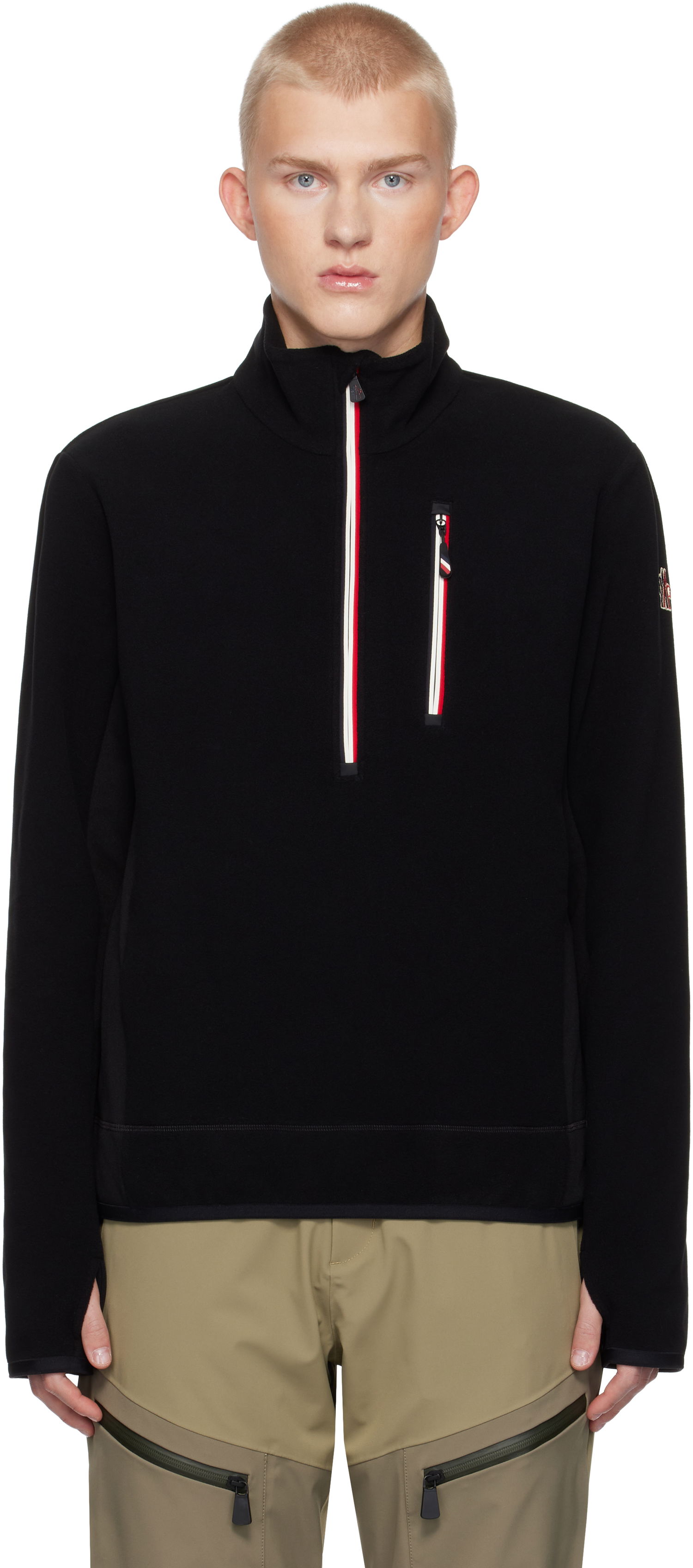 Bunda Moncler Maglia Lupetto Con Zip Jacket Čierna | J20978G0003080093, 0