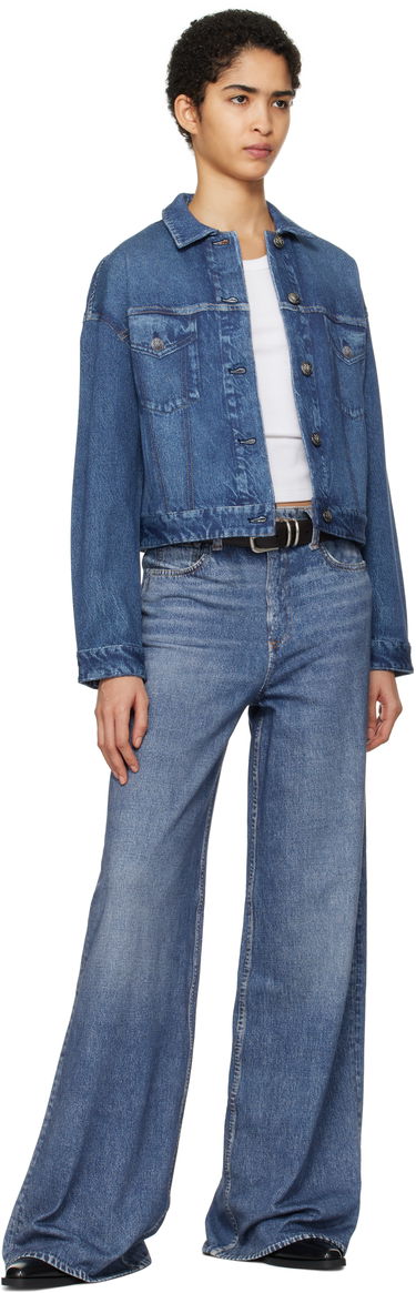 Bunda rag & bone Rag & Bone Miramar Fleece Trucker Jacket Modrá | WCW24H40038203, 3