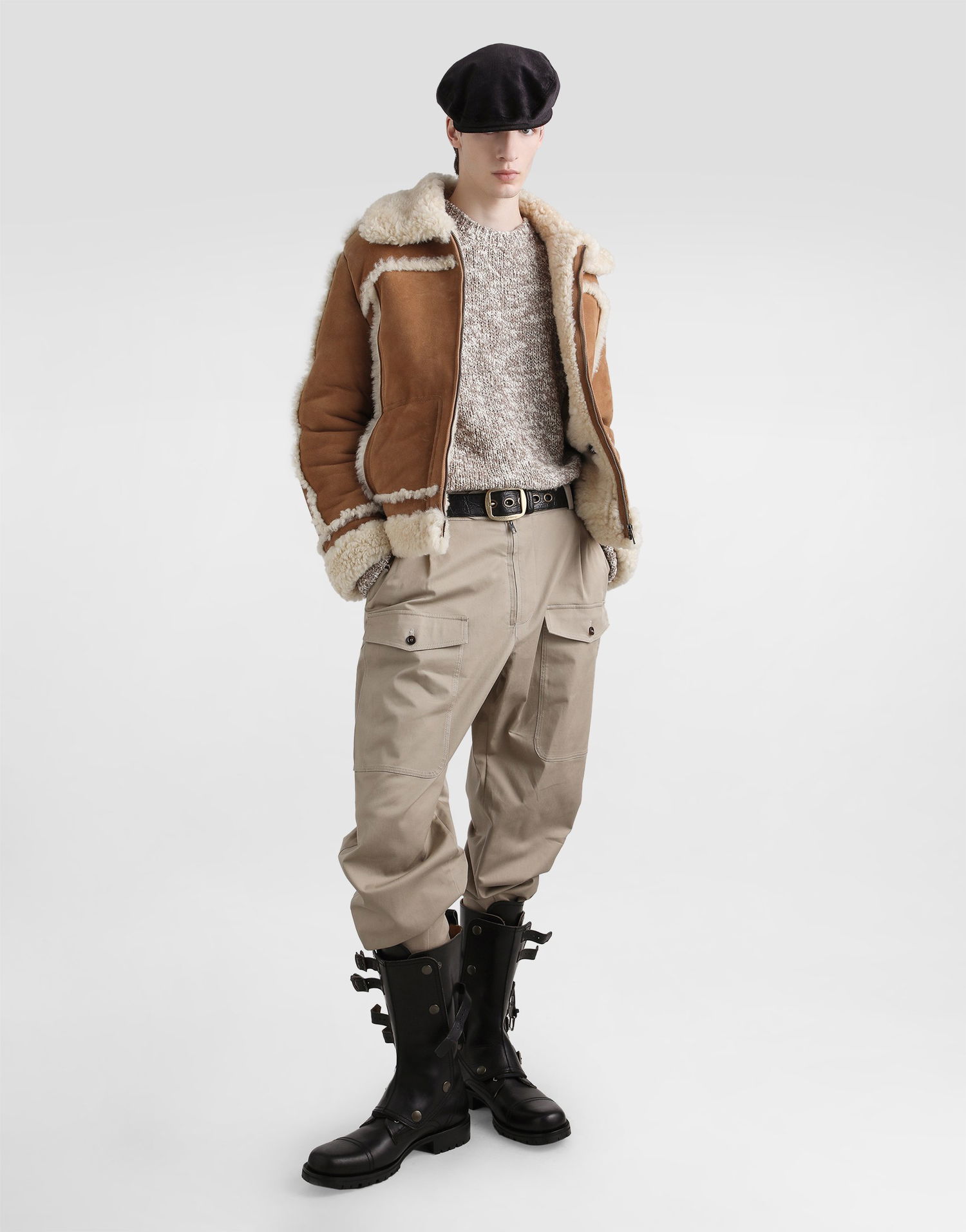 Bunda Dolce & Gabbana Dolce & Gabbana Sheepskin Jacket Hnedá | G9BQNLFUP91M0453, 1