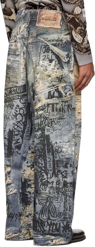 Džínsy Acne Studios Acne Studios Super Baggy Fit 2023 Jeans Modrá | BK0679-, 2