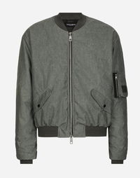 Dolce & Gabbana Oversize Linen Bomber Jacket