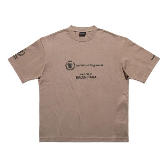 Tričko Balenciaga WFP Medium Fit T-Shirt Hnedá | 612966TMVL27761, 0